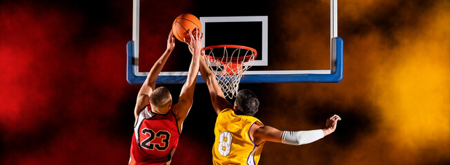 Basketball player players in action