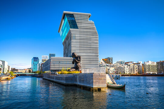 Contemporary architecture of Oslo waterfront view