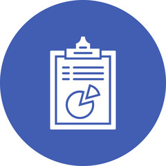 Pie Chart Multicolor Circle Glyph Inverted Icon