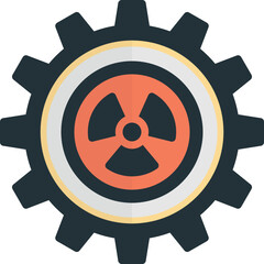 radioactive symbol illustration in minimal style