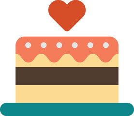 wedding cake illustration in minimal style