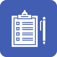 Agenda Multicolor Round Corner Glyph Inverted Icon