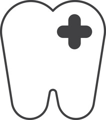 good teeth illustration in minimal style