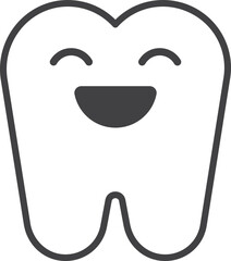 good teeth illustration in minimal style