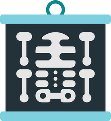 X rays and bones illustration in minimal style