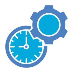 Time Management Glyph Two Color Icon