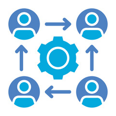 Workflow Glyph Two Color Icon