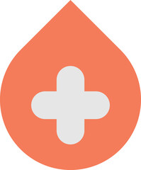 Blood drop and blood donation illustration in minimal style