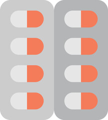 capsule pill box illustration in minimal style