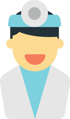 male doctor illustration in minimal style