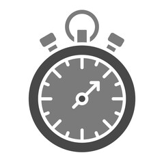 Chronometer Greyscale Glyph Icon