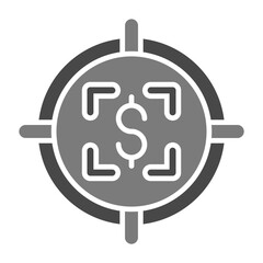 Focus Greyscale Glyph Icon