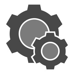 Gear Greyscale Glyph Icon