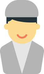 male nurse illustration in minimal style