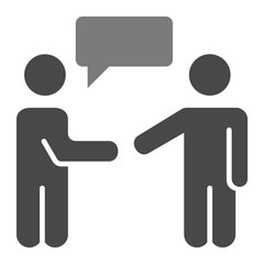 Negotiation Greyscale Glyph Icon