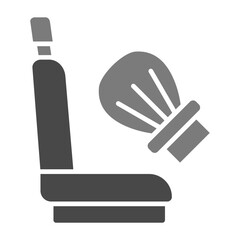 Airbag Greyscale Glyph Icon
