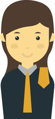 female lawyer illustration in minimal style