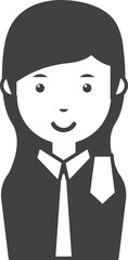 female lawyer illustration in minimal style