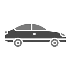 Car Greyscale Glyph Icon