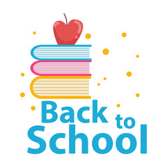 Cute characters and a concept of education for back to school