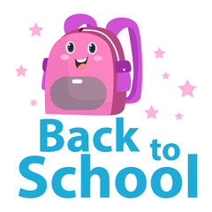 Cute characters and a concept of education for back to school
