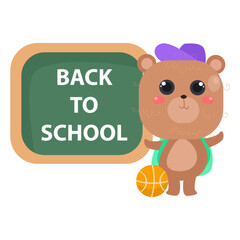 Cute characters and a concept of education for back to school