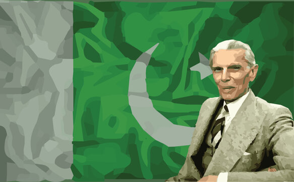 
Quaid e Azam Day Celebration 25TH December, vector illustration of the founder of Pakistan, celebration day poster, art work of Quaid Azam