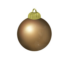 Boule de no&euml;l brillante et dor&eacute;e