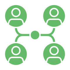 Network Multicolor Glyph Icon