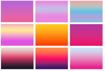Naklejka premium illustration set of pink gradient backgrounds. Background or screensaver for phone, banner, advertising sign, website design.