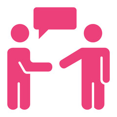 Negotiation Multicolor Glyph Icon