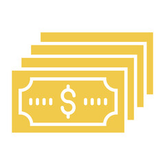 Cash Multicolor Glyph Icon