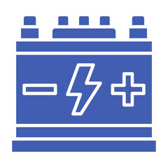Car Battery Multicolor Glyph Icon