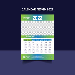 Creative calendar template design 2023