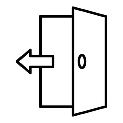 Exit Door Icon Style