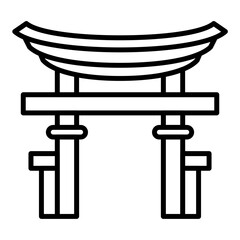 Torii Gate Icon Style