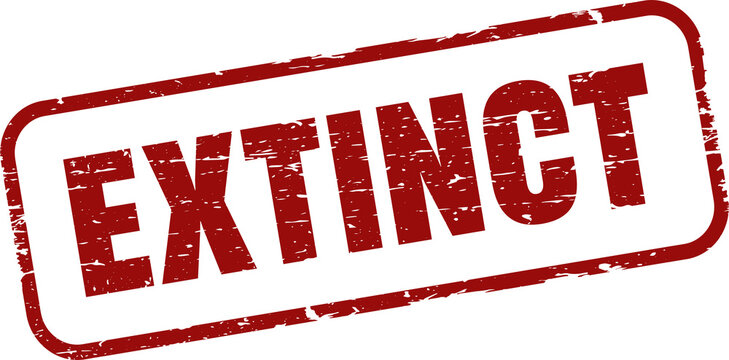 Extinct grunge rubber stamp