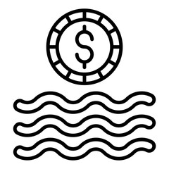 Blue Economy Icon Style