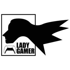 Gaming logo, console gaming logo, gamer icon vector illustration