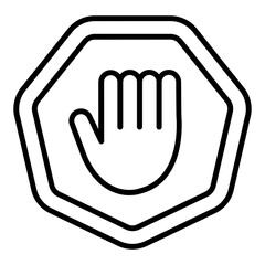 Stop Sign Icon Style