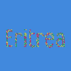 Eritrea Silhouette Pixelated pattern map illustration