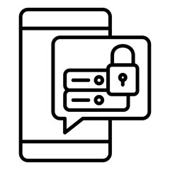 Fototapeta premium Data Security Icon Style