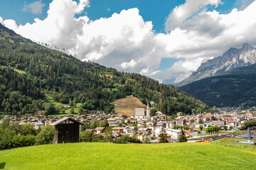 Fototapeta na wymiar View of Fiera di Primiero, Trentino Alto Adige - Italy