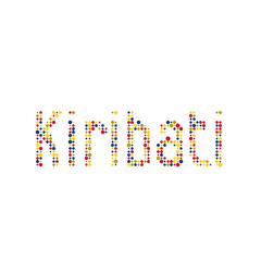 Kiribati Silhouette Pixelated pattern map illustration