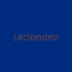 Liechtenstein Silhouette Pixelated pattern map illustration