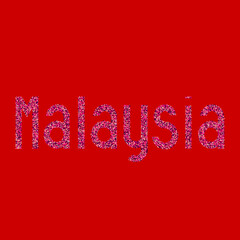 Naklejka na ściany i meble Malaysia Silhouette Pixelated pattern map illustration