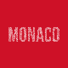 Monaco Silhouette Pixelated pattern map illustration