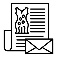 Fashion Newsletter Icon Style