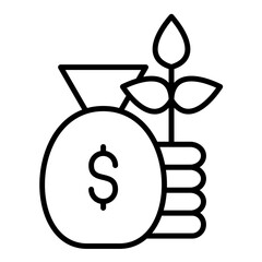 Grow Stock Icon Style