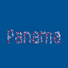 Panama Silhouette Pixelated pattern map illustration